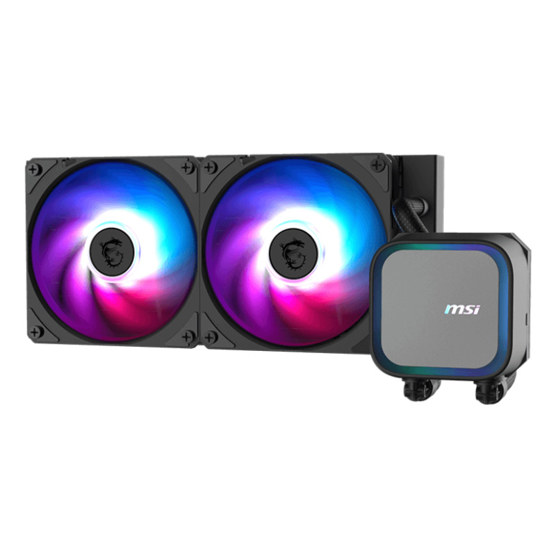 VENTILADOR P/CPU MSI (MAG CORELIQUID A13 240) ARGB,ENFRIAMIENTO LIQUIDO, 2 FAN, 2400MM, NEGRO